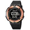 SKMEI 2010 Multifunctional Men 50M Waterproof Luminous Digital Wrist Watch(Rose Gold)