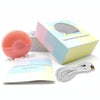 Silicone Sound Wave Vibration Massage Cleansing Bristles Pore Cleaning Beauty Brush, Colour: Blue
