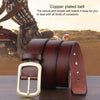 Dandali YY23 Men Retro Antique Pin Buckle Leather Belt Waistband, Length: 95-115cm (Black)