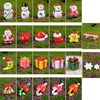 5pcs Christmas Decorations Resin Crafts Gifts Home Decorations Small Ornaments, Style: White Pink Cane