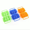 Portable Handle 6 Eggs Plastic Container Egg Storage Box Case(Green)