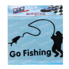 Go Fishing Styling Reflective Car Sticker, Size: 14cm x 9.5cm(Black)