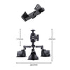 Tri-leg Suction Cup Connecting Rod Arm Phone Clamp Mount (Black)