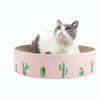 Pink Round Cat Scratcher Bed 32cm - Corrugated Cardboard