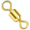 100 PCS Fishing Tackle Supplies Zimu Swivel Gold-plated Swivel Fishing Accessories, Specification:Length 1.0cm(Gold)