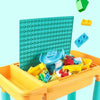 Multifunctional Building Table Learning Toy Puzzle Assembling Toy For Children, Style: Table + Chair + 101 Blocks