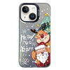 For iPhone 15 Christmas Series PC Full Coverage Pattern Phone Case(CK056 Black)