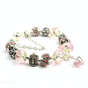 Ladies Crown Colorful Crystal Beaded Bracelet Handmade Glass Bead Bracelet Length: 20cm(DZ36)