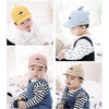 C0363 Cartoon Shark Pattern Baby Peaked Cap Cotton Hat, Size: 46cm Adjustable(Blue)