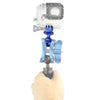 PULUZ  CNC Aluminum Ball Head Adapter Mount for GoPro, Insta360, DJI and Other Action Cameras, Diameter: 2.5cm(Blue)