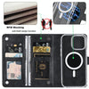 For iPhone 15 Plus ViLi GVS-C Series MagSafe Magnetic RFID Leather Flip Phone Case(Black)