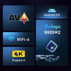 H96 Max W2 4K Ultra HD Android 11.0 Smart TV Box with Remote Control, Amlogic S905W2 Quad-Core, 4GB+64GB(EU Plug)