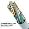 ENKAY Hat-Prince 3 in 1 6A USB to 8 Pin+Type-C+Micro USB Supper Fast Charge Spring Cable, Length: 1.8m(Black)