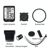 WEST BIKING Mountain Road Bike Wireless Big Character Table Big Screen Waterproof Night Light Speed Speedometer(Black)
