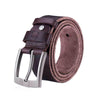 BULL CAPTAIN 01 Pin Buckle Thickened Cowhide Wear-Resistant Belt, Length: 115cm (Burr Brown)