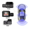 M700A 3 Channels Car Recorder 4K UHD Front+1080P Inside+2K Rear+GPS+WIFI Dash Cam(Black)