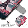 For Alcatel 1L (2021) Coloured Drawing Cross Texture Horizontal Flip PU Leather Case with Holder & Card Slots & Wallet & Lanyard(Pink Flower Tower Bridge)