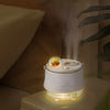 ICARER FAMILY F08 Cartoon Desktop Double Spray Humidifier with Night Light, Spec: Charging (White)