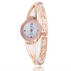 2 PCS Steel Belt Diamond Mirror Digital Scale Quartz Watch Bracelet Watch for Women(rose gold)