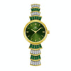 BS Bee Sister  FA1700 Diamond Inlaid Ladies Watch Symphony Wrist Watch(Golden Green)