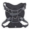 Reflective Dog Vest Leash, Small, Black - Padded Chest Harness