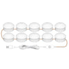 10 LEDs Mirror Front Light Dimmable Makeup Mirror USB Touch Control Light(White Light)