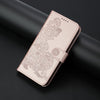 For Samsung Galaxy A26 5G Datura Flower Embossed Flip Leather Phone Case(Rose Gold)