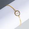 English Letter Bracelet Couple Girlfriends DIY Bracelet Men Women Micro Inlaid Zircon Rainbow Bracelet(L)
