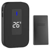 Wireless Doorbell with Temperature Display, 150m Range, UK Plug (Black)