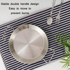 Outdoor Camping Stainless Steel Binaural Pans(24cm)