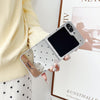 For Samsung Galaxy Z Flip6 5G Mirror Polka Dot PC Folding Phone Case(Black)