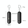 130dB Personal Alarm Keychain, IP56 Waterproof, LED Light (Black)