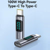 USAMS US-SJ682 AU18 PD100W USB-C / Type-C to USB-C / Type-C Aluminum Alloy Digital Display Adapter(Tarnish)