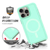 For iPhone 11 Pro Max Shockproof MagSafe Armor PC Hybrid TPU Phone Case(Mint Green+Grayish Green)