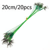 20 PCS Luya Front Wire With Pin Wire Anti-bite Wire, Size:20CM(Green)