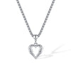OPK GX2410 Personalized Vintage Feather Heart Alloy Pendant Steel Necklace