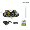 Children Hand Roll Electronic Drum DTX Game Portable Drum(G600 Yellow)