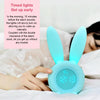 Cute Rabbit Silicone Induction Small Alarm Clock(Green)