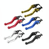 1pair Motorcycle CNC Six Speed Dual Disc Brake Handlebar Cowl Adjustable Electric Bike Brake Lever(Silver)