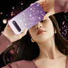 For Samsung Galaxy S10 5G Gradient Glitter Flower All-inclusive Phone Case(Purple)