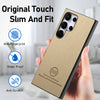 For Samsung Galaxy S24 Ultra 5G Twill Fabric Leather Skin Back Phone Case(Khaki)