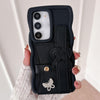 For Samsung Galaxy S23+ 5G Wristband Leather Love Holder Card Bag Phone Case(Black)