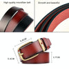 Dandali L8037 Men Casual Imitation Copper Buckle Leather Belt Waistband, Length: 115-125cm (Black)