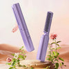 2 In 1 Portable USB Rechargeable Hair Curler Dual Usage Hair Straightening Comb(Green)