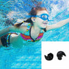 2 Pair Soft Ear Plugs Environmental Silicone Waterproof Dust-Proof Earplugs Diving Water Sports Swimming Accessories(Black)