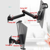 Tablet Wall Mount Holder Foldable Extendable Aluminum Alloy Mount With Anti Theft Security Lock