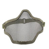 Half Face Net Mesh Style Protection Mask with Elastic Strap(Army Green)