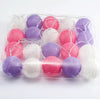 3M 20 Leds Cotton Ball Light String Holiday Wedding Christmas Party Bedroom Fairy Lights Outdoor LED Light Garland Decoration, Power Supply: Battery(Purple)