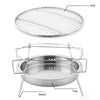 RG_011 Outdoor Round Folding Stainless Steel Barbecue Grill, Size: 22 x 14cm