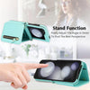 For Samsung Galaxy Z Flip5 Crossbody Zipper Dual Buckle Card Bag Folding Phone Case(Green)